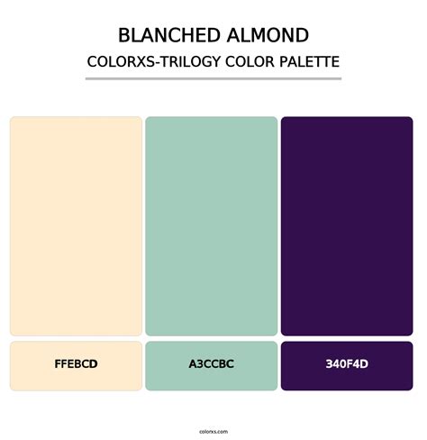 Blanched Almond color palettes - colorxs.com