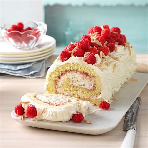 Raspberry-Almond Jelly Roll Recipe | Taste of Home