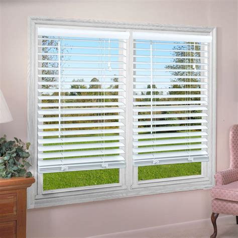 Perfect Lift Window Treatment White 2 in. Premium Vinyl Blind - 65.5 in. W x 72 in. L-QBWT654720 ...