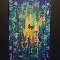 art painting butterfly fantasy - Folksy