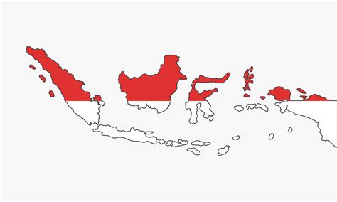 indonesia map flag design vector illustration. 4638419 Vector Art at ...