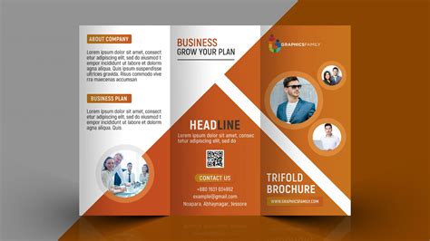 Professional Tri Fold Brochure Template – GraphicsFamily