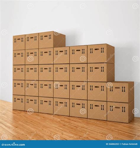 Stacked Cardboard Boxes Stock Photography - Image: 26886202