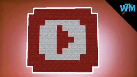 Minecraft Pixel Art - How To Build A Mini YouTube Logo - YouTube