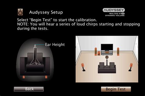 Procedure for speaker settings (Audyssey® Setup) SR8015