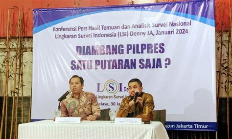 Peneliti LSI Denny JA: Mayoritas Publik Ingin Pilpres 2024 Satu Putaran - Putraindo News