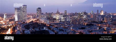 Tel Aviv Skyline at twilight Stock Photo - Alamy