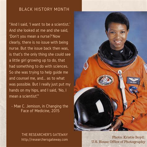 Black History Month - Mae Jemison - The Researcher's Gateway