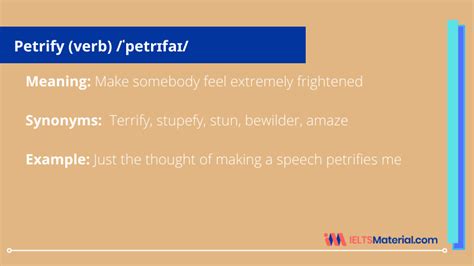 Petrify - Word of the Day (for Speaking and Writing Task 2 ...