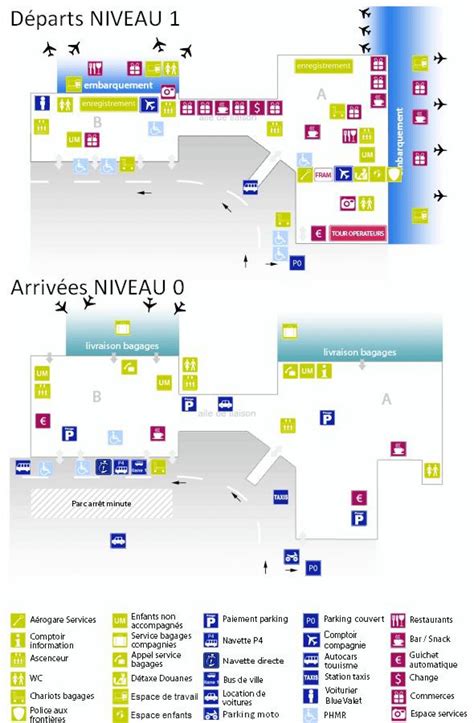 L'aeroporto di Bordeaux mappa - Mappa di aeroporto di Bordeaux (Nouvelle-Aquitania - Francia)