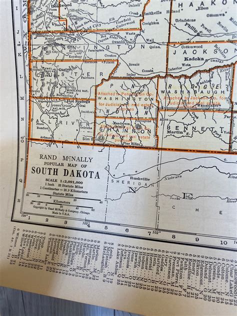 South Dakota Historical Map 1937 Vintage Map of South Dakota - Etsy