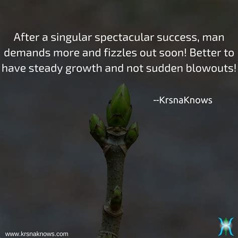 Steadiness is the Key | Quote Shots | KrsnaKnows - success, man demands more and fizzles out ...