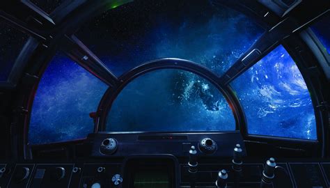 Millennium Falcon Cockpit View of Space 4 Wall Mural - Etsy