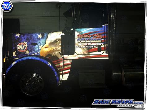 Reflective Vinyl Tow Truck Wrap - Americana - Rage Wraps