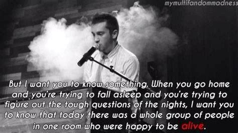 Tyler Joseph speech at a TØP concert | Twenty one pilots, One pilots, Staying alive