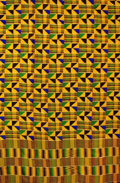 Ghana Handwoven Kente Cloth Ghanaian Royal Fabric Asante African Art ...