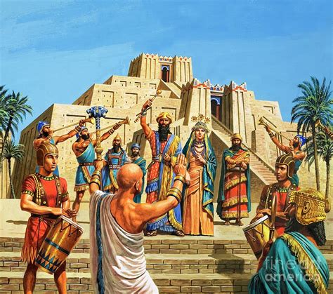 Babylonian Temple Raised To The Glory Of Sargon Painting by Roger Payne - Fine Art America