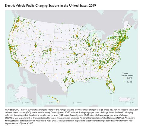 Electric Vehicle Public Charging Stations in the United States: 2019 | Bureau of Transportation ...