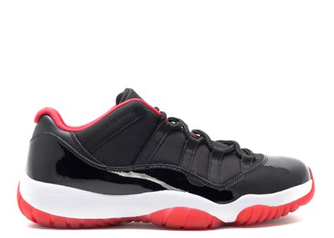 air jordan 11 retro low "bred" - black/true red-white - Men | Flight Club