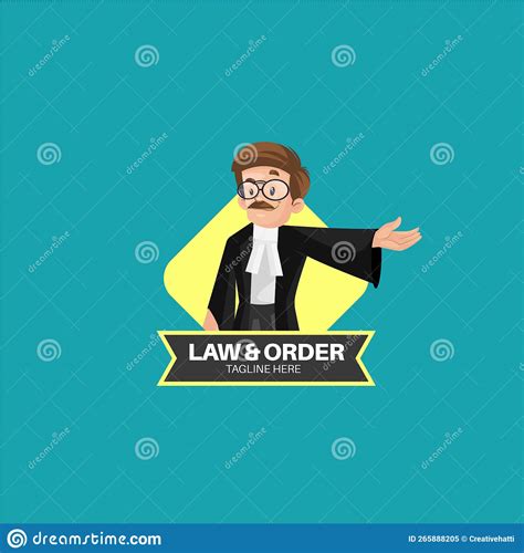 Law and Order Vector Mascot Logo Stock Vector - Illustration of legality, font: 265888205