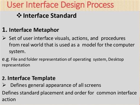 User Interface Design,Principles & process