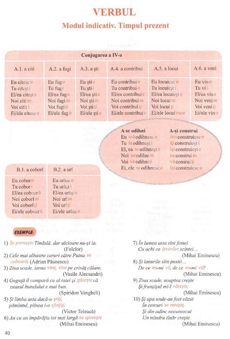 Gramatica Limbii Romane in Scheme Si Tabele | Grammatica, Lingua