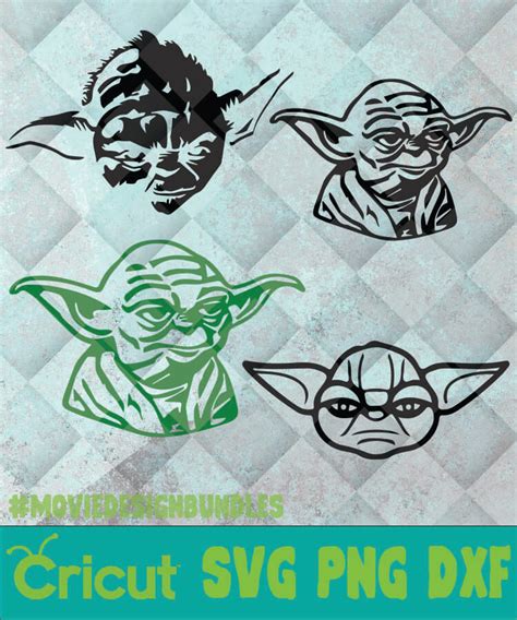 BABY YODA FACE SVG, PNG, DXF, CLIPART FOR CRICUT - Movie Design Bundles