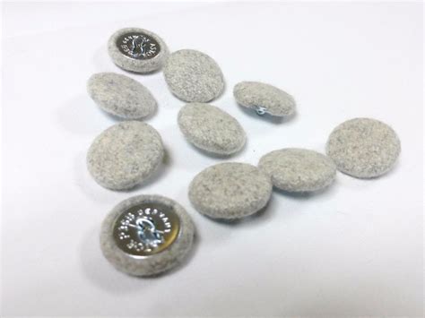 10 x Upholstery Buttons in PALE GREY – WOOL Fabric from Warwick ...