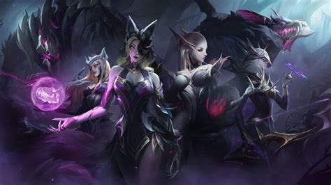 coven, ahri, evelynn, ashe, cassiopeia, warwick, malphite, lol, league ...