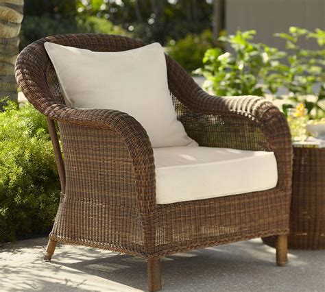 Palmetto All-Weather Wicker Armchair - Honey | Pottery Barn AU