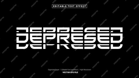 Premium Vector | Editable depressed font. typography template text effect style. lettering ...