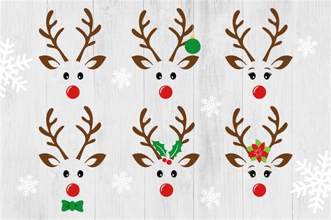 Cute Reindeer SVG, Reindeer Face SVG, Christmas SVG, Reindeer Boy Girl By Twingenuity Graphics ...