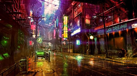 Anime Street Cyberpunk Wallpapers - Wallpaper Cave