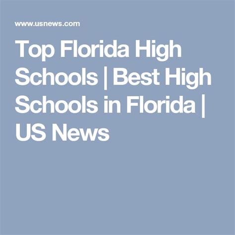 Top Florida High Schools | Best High Schools in Florida | US News ...