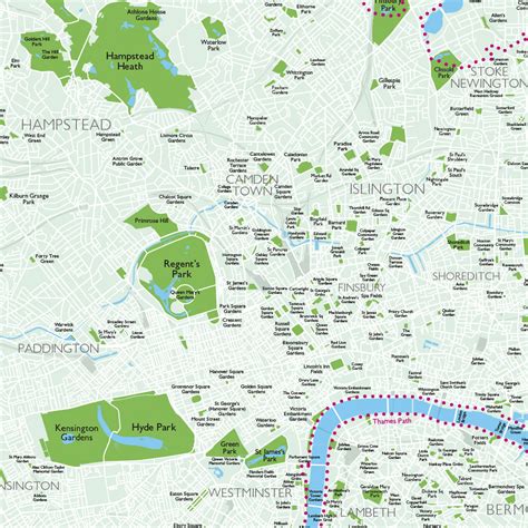 PACMAT Picnic Blanket with OS London Parks Map map design – Rubbastuff