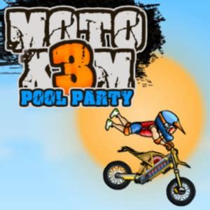 Moto X3M 5: Pool Party - Experience riding a bike on a road full of challenges at ABCya 3