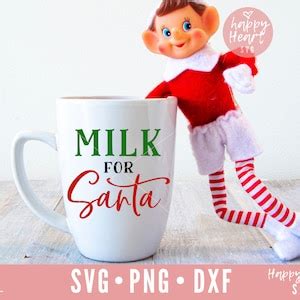 Milk for Santa SVG, Cookies for Santa Svg, Christmas Svg, Dxf and Png ...