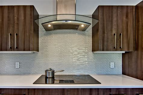 Glass tile kitchen backsplash - Midcentury - Kitchen - San Francisco - by Bill Fry Construction ...