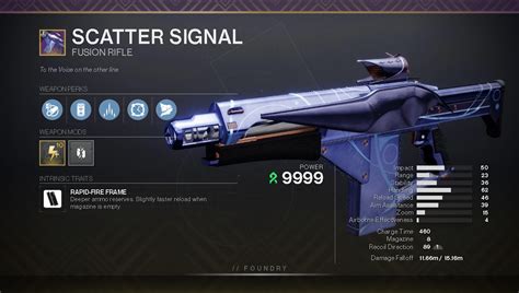 Destiny 2 Scatter Signal Fusion Rifle PvE God Roll - Deltia's Gaming