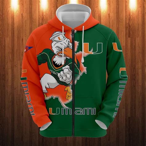 Miami Hurricanes Zip-Up Hoodie – US Sports Nation