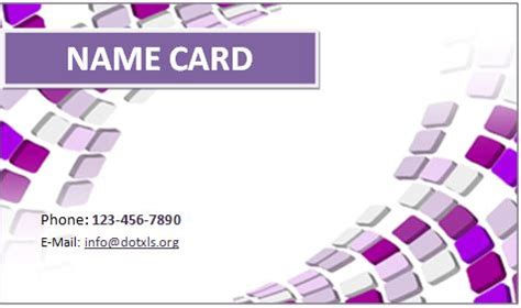 Creative Name Card Template | Word & Excel Templates