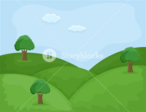 Hill Area - Cartoon Background Vector Royalty-Free Stock Image ...