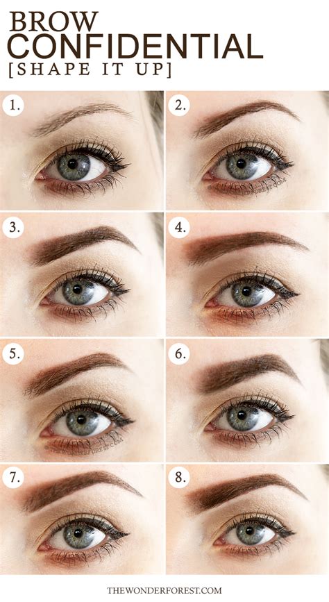 Brow Confidential: 8 Different Eyebrow Shapes - Wonder Forest