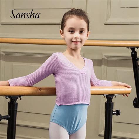 Sansha Girls Kids Sweater Ballet Dance Warm UP Top Dancewear Knitted ...