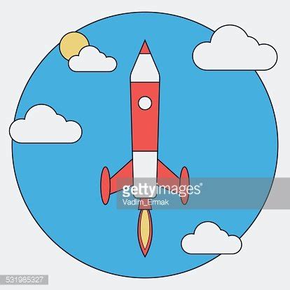 Cartoon Rocket Launch Stock Clipart | Royalty-Free | FreeImages
