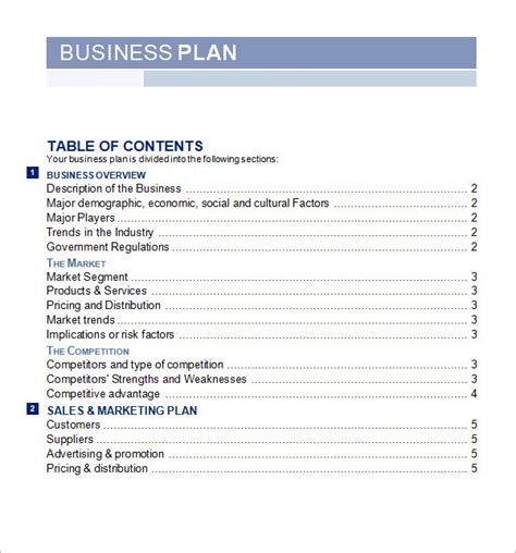 FREE 31+ Sample Business Plan Templates in Google Docs | MS Word ...