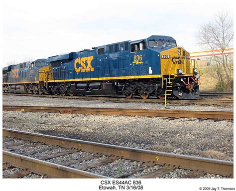 CSX ES44AC 836 | Photo shot by my Dad, Jay Thomson, at Etowa… | Flickr