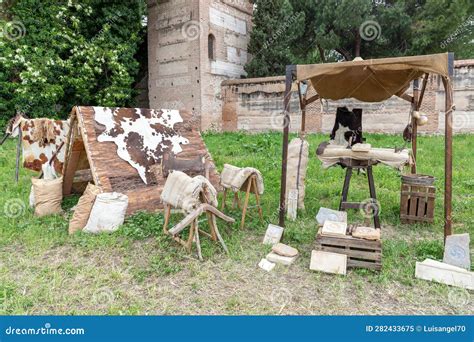 Stone Workshop in a Camp from the Time of the Ancient Roman Empire Stock Image - Image of ...