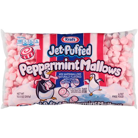 Kraft Jet-Puffed Peppermint Mallows Mini Marshmallows 10 oz Wrapper ...