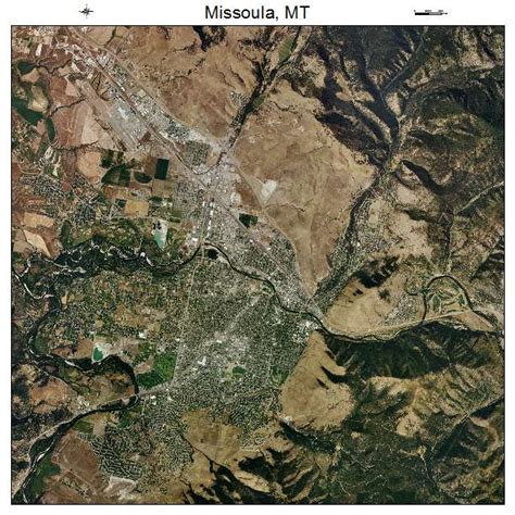 Aerial Photography Map of Missoula, MT Montana